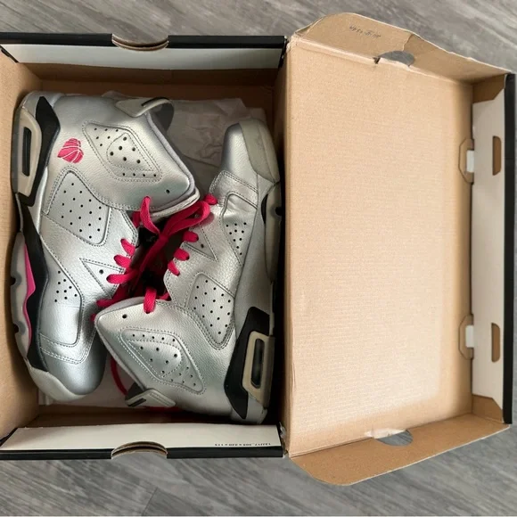 Air jordan 6 retro gg metallic silver/pink - Picture 1 of 4
